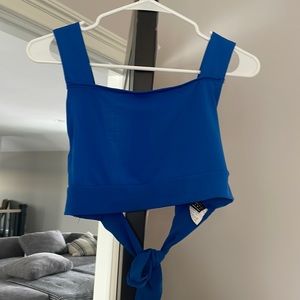 Blue women’s shein tie top